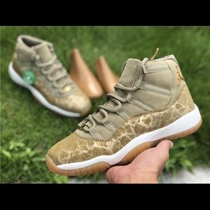 Jordan’s 11 olive green